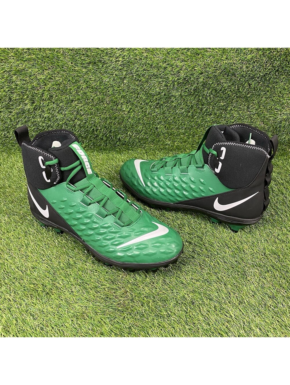 Nike Force Savage Pro 2 Football Cleats Shoes Mens 14 Green High Top AQ8155-301